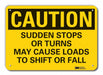Rflct Lift Truck Trfc Caut Sign 7x10in