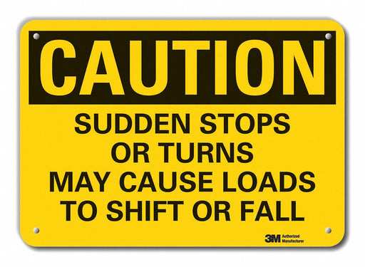 Rflct Lift Truck Trfc Caut Sign 7x10in