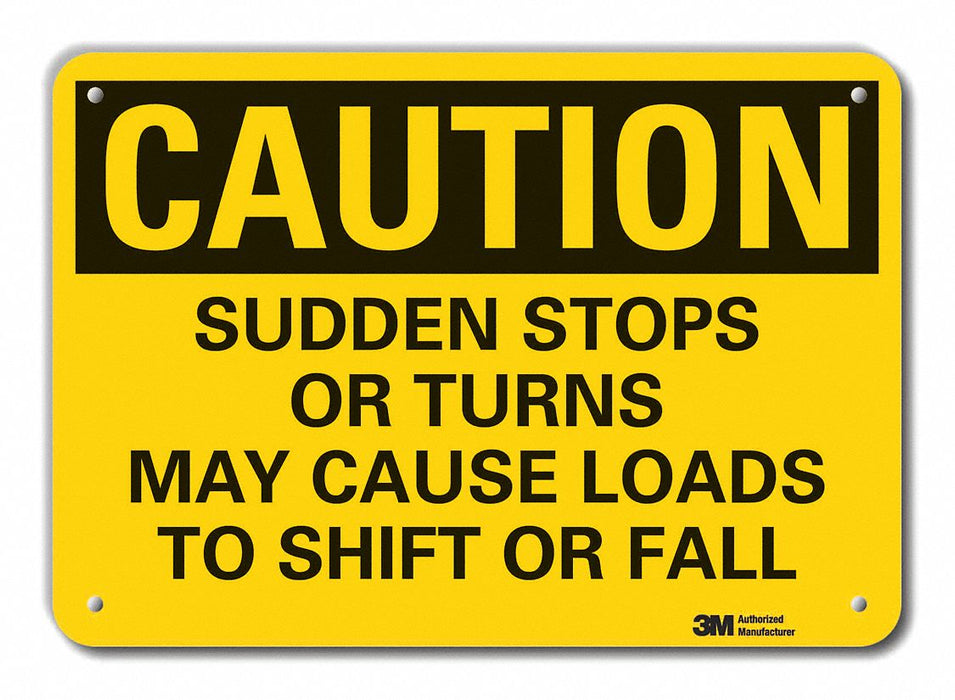 Rflct Lift Truck Trfc Caut Sign 7x10in