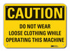 Caution Sign 7 in x 10 in Plastic