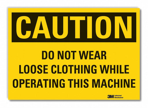 Caution Sign 7in x 10in Non-PVC Polymer