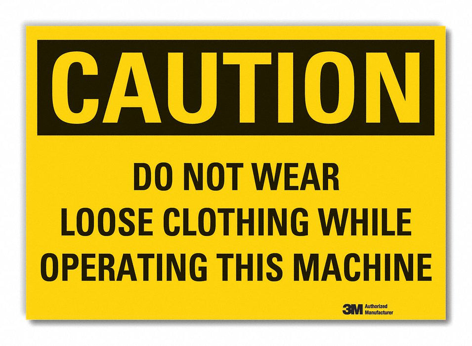 Caution Sign 7in x 10in Non-PVC Polymer