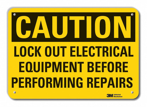 Caution Sign 10 inx14 in Plastic