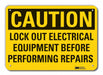 Caution Sign 7 inx10 in Plastic