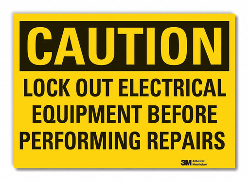 Caution Sign 7inx10in Non-PVC Polymer