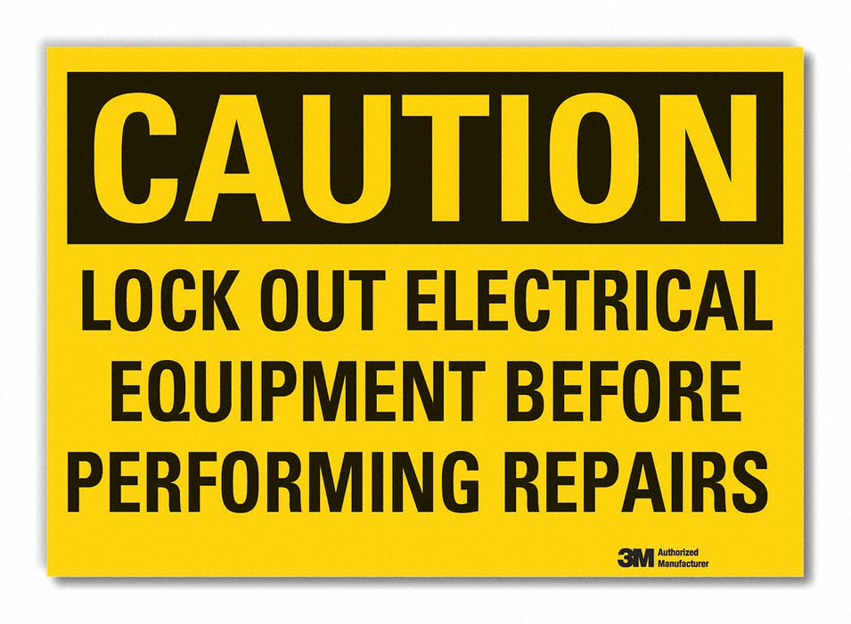 Caution Sign 7inx10in Non-PVC Polymer