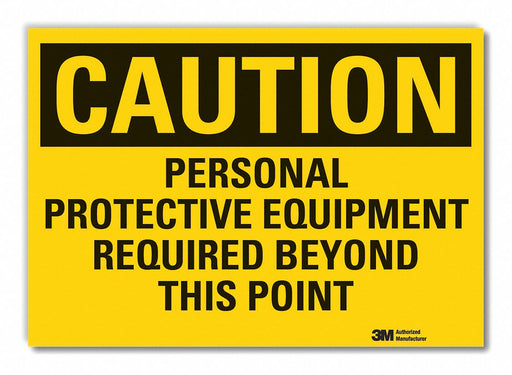 Caution Sign 7inx10in Non-PVC Polymer