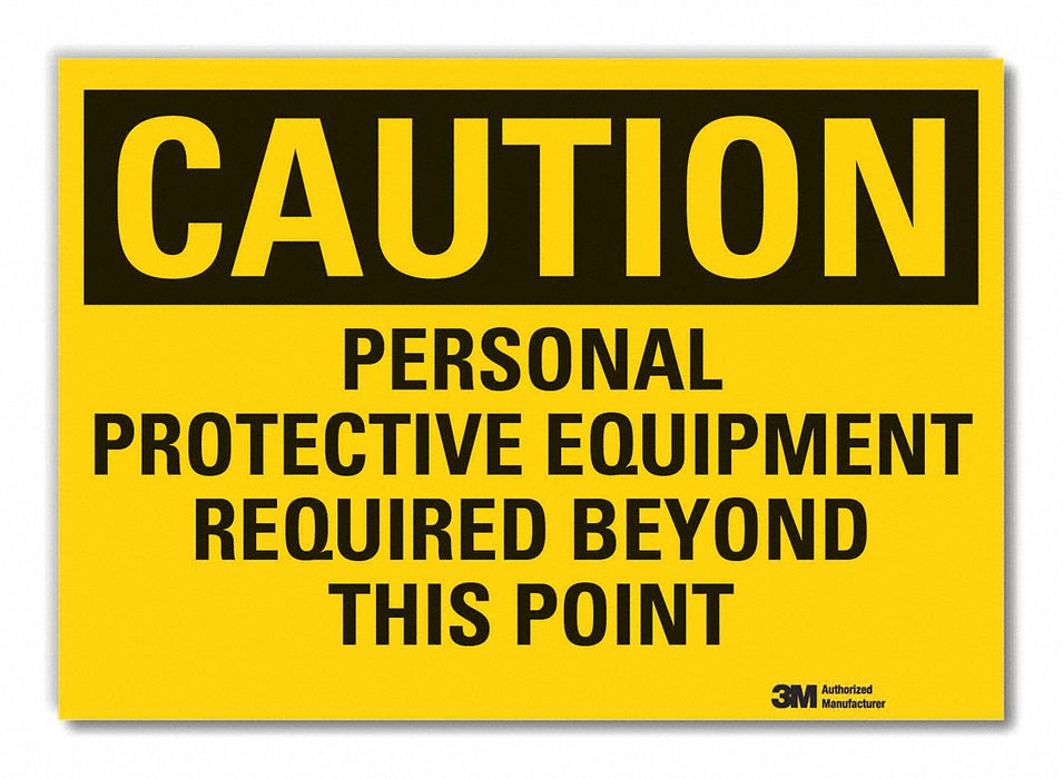 Caution Sign 7inx10in Non-PVC Polymer