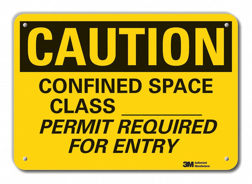 Caution Sign 10 in x 14 in Plastic