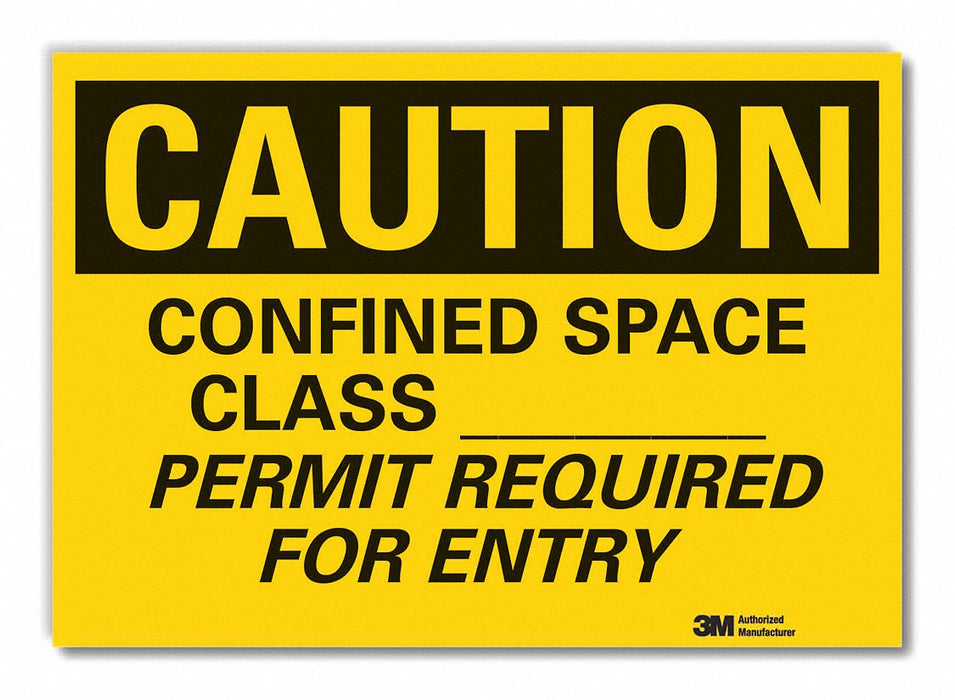 Caution Sign 10inx14in Non-PVC Polymer