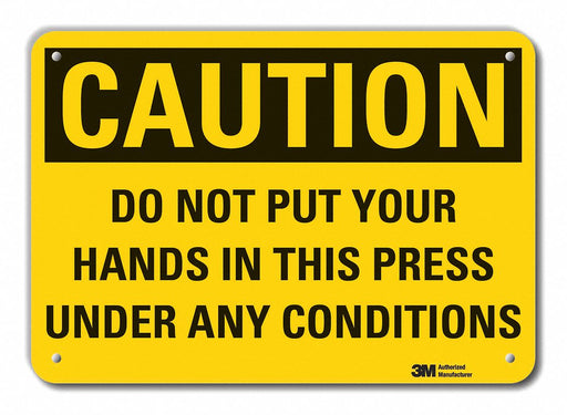 Caution Sign 10 in x 14 in Plastic