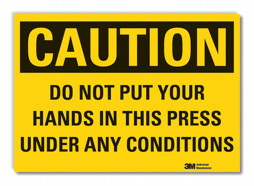 Caution Sign 7in x 10in Non-PVC Polymer
