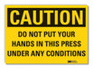 Caution Sign 10inx14in Non-PVC Polymer