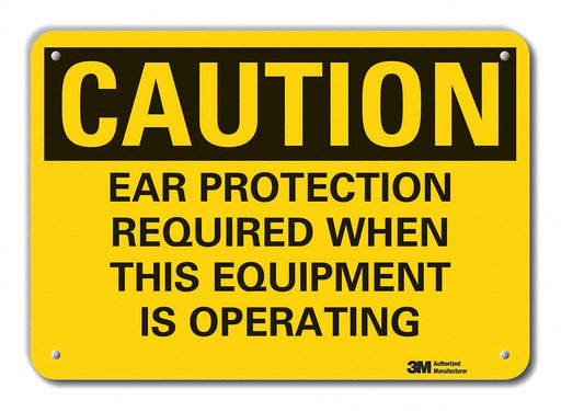 Caution Sign 10 in x 14 in Plastic