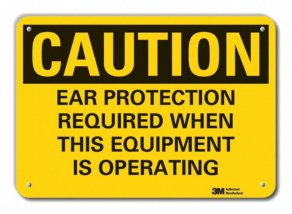 Caution Sign 10 in x 14 in Plastic