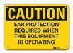 Caution Sign 7 in x 10 in Plastic