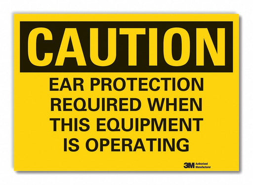 Caution Sign 7in x 10in Non-PVC Polymer