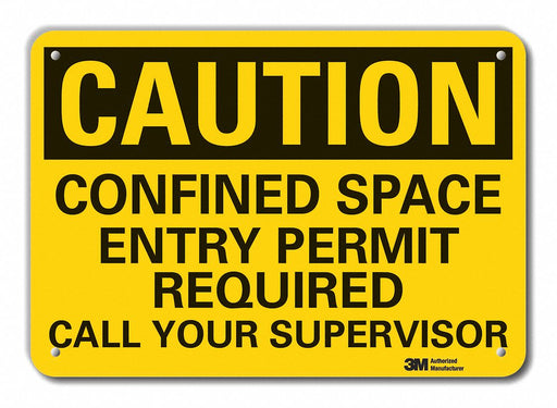 Caution Sign 10 in x 14 in Plastic