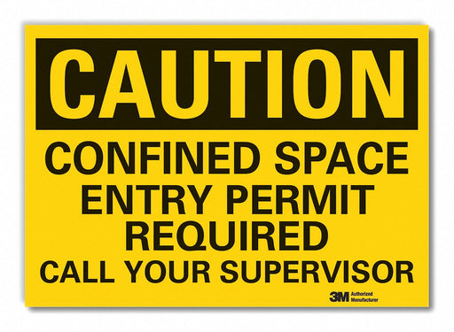 Caution Sign 7inx10in Non-PVC Polymer