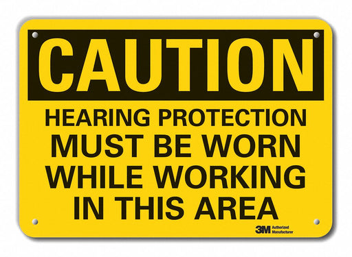 Caution Sign 10 in x 14 in Plastic