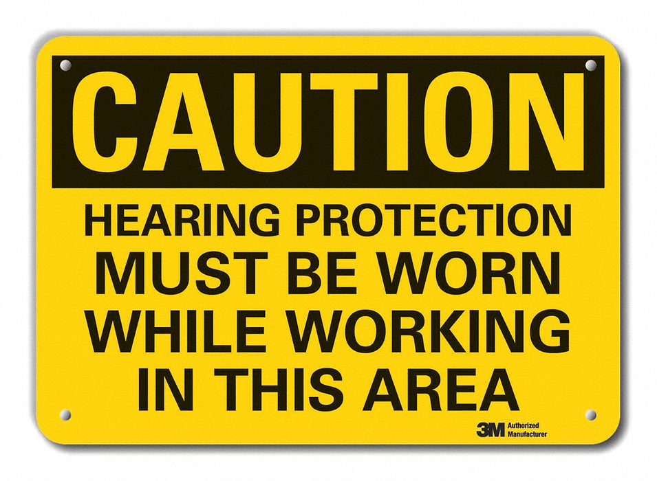 Caution Sign 10 in x 14 in Plastic