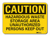 Rflct Hzrdous Waste Caution Sign 10x14in
