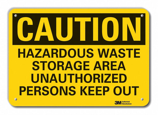 Caution Sign 10 in x 14 in Plastic