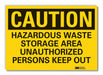 Caution Sign 10inx14in Non-PVC Polymer