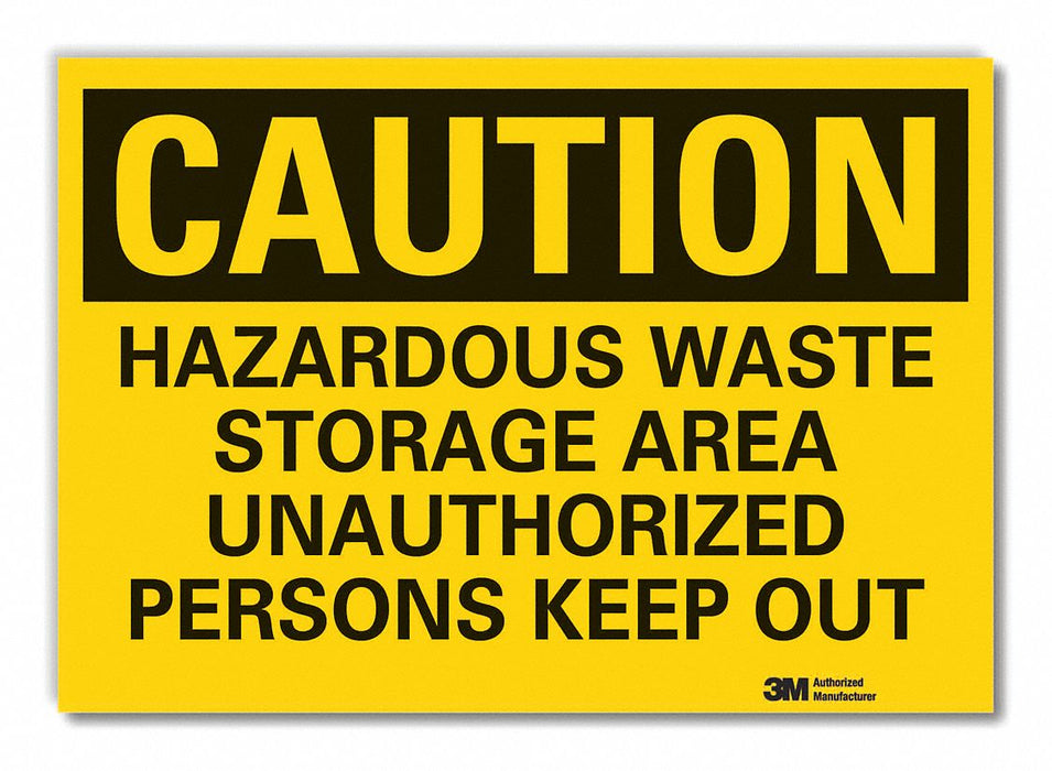 Caution Sign 7inx10in Non-PVC Polymer