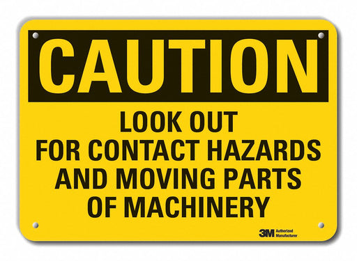 Caution Sign 10 inx14 in Plastic