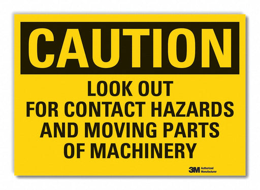 Caution Sign 7in x 10in Non-PVC Polymer
