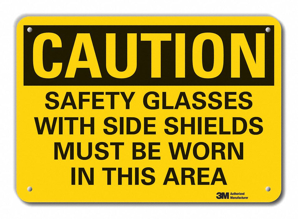 Rflct Eye Caution Sign 7x10in Aluminum