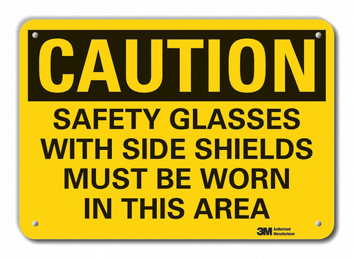 Caution Sign 10 in x 14 in Plastic