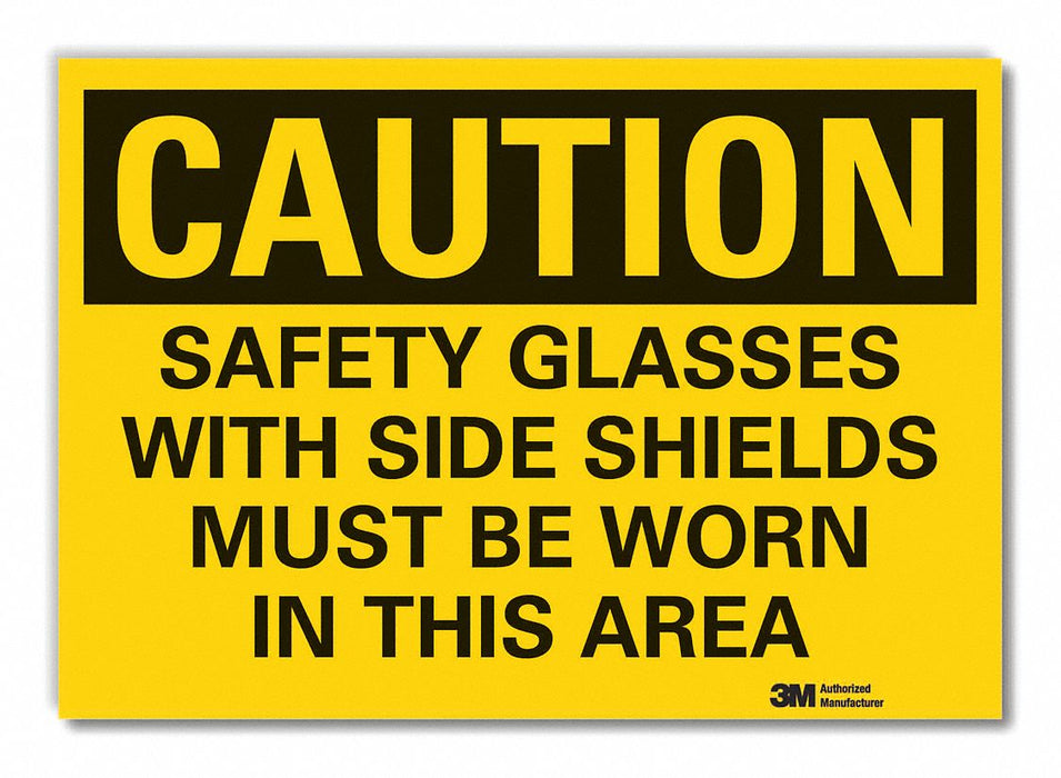 Eye Caution Rflct Label 10 in x 14 in