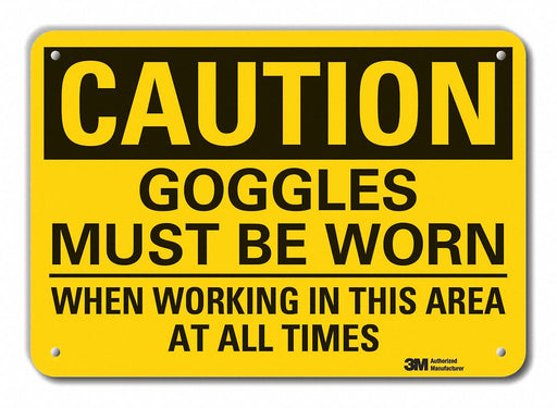 Caution Sign 10 in x 14 in Plastic