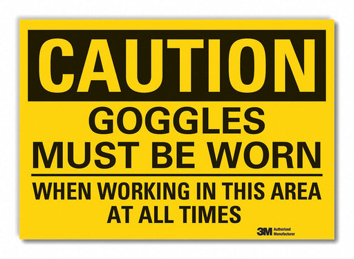 Caution Sign 7in x 10in Non-PVC Polymer