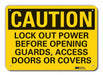 Caution Sign 10 inx14 in Plastic