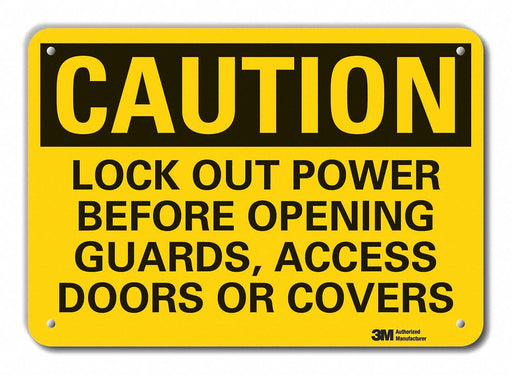 Caution Sign 10 inx14 in Plastic