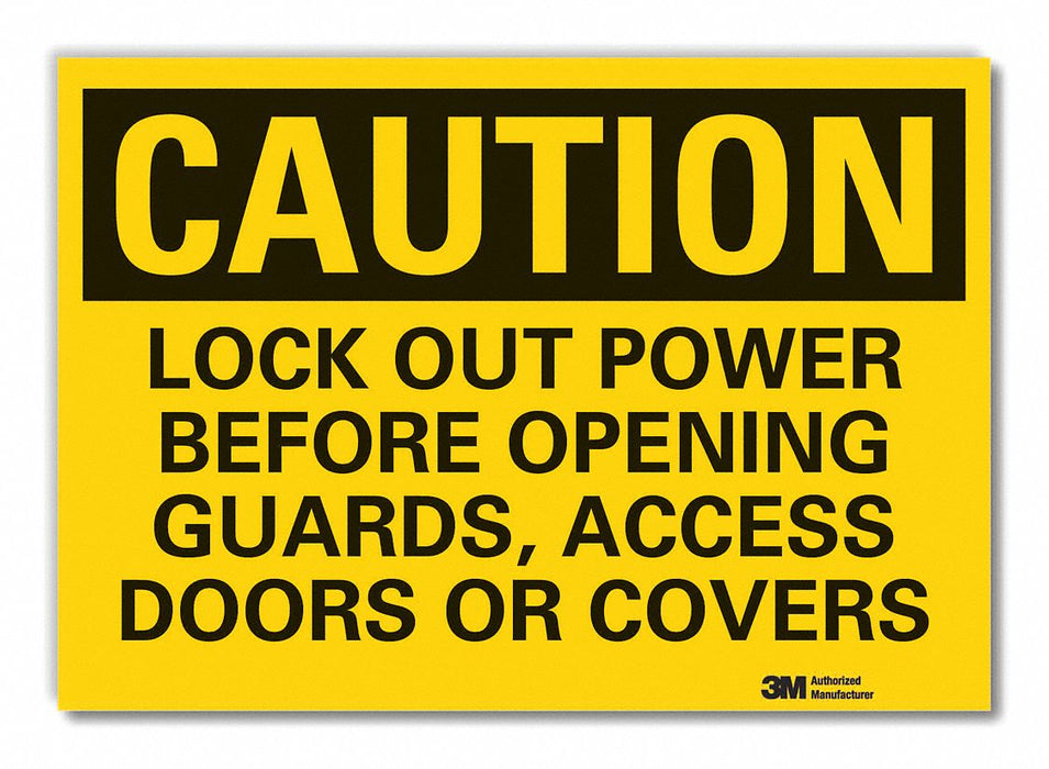 Caution Sign 7inx10in Non-PVC Polymer