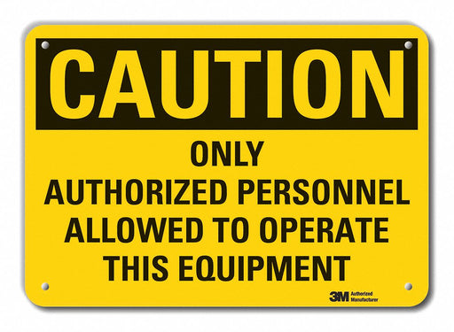 Rflct Auth Personnel Caution Sign 7x10in