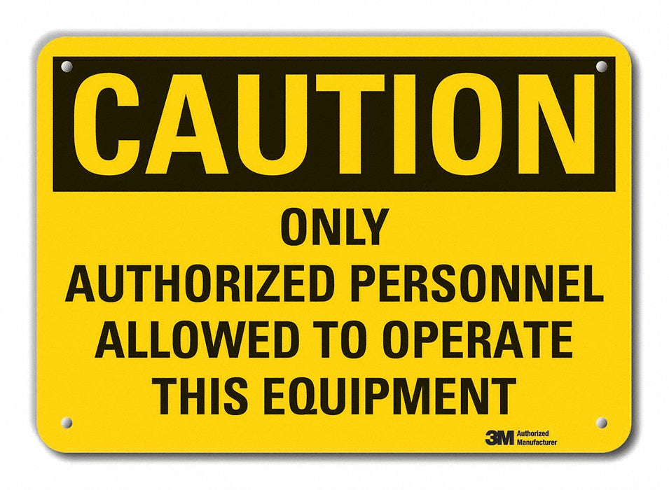 Caution Sign 7 inx10 in Plastic
