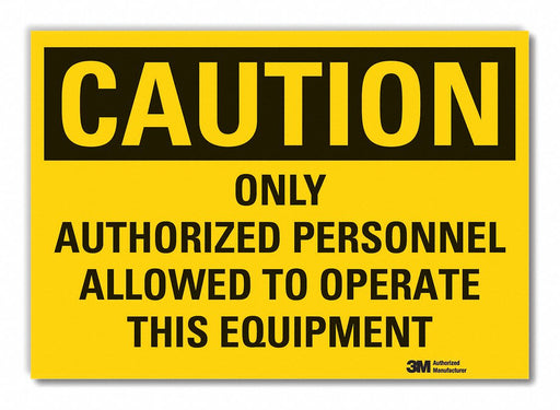 Caution Sign 7in x 10in Non-PVC Polymer