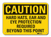 Caution Sign 10 in x 14 in Plastic