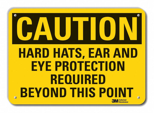 Caution Sign 10 in x 14 in Plastic