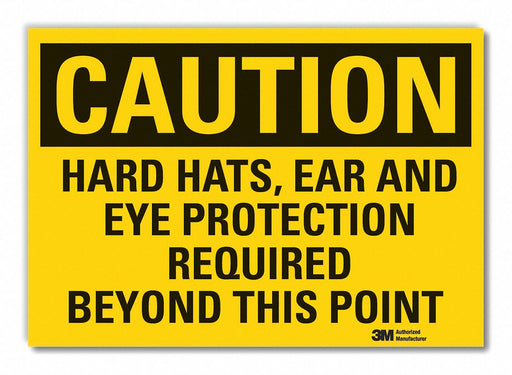 Caution Sign 7inx10in Non-PVC Polymer