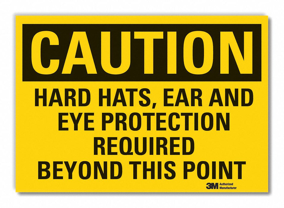 Caution Sign 7inx10in Non-PVC Polymer
