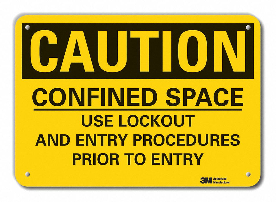 Caution Sign 7 in x 10 in Plastic