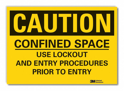 Caution Sign 7in x 10in Non-PVC Polymer