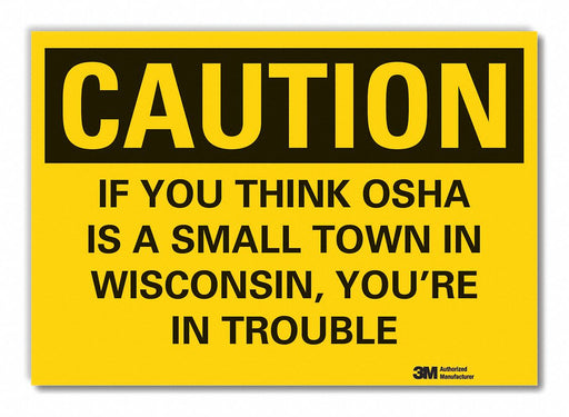 Humor Caution Rflctv Label 3 1/2x5in