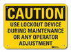 Rflct Lockout Tagout Caut Sign 10x14in